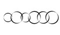 Intersecting, overlapping circles, rings element