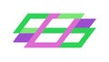 Intersecting Parallel Lines Abstract Pattern Icon, vector design Generative AI Royalty Free Stock Photo