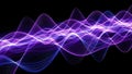 Intersecting purple and blue waves Royalty Free Stock Photo