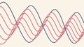 Intersecting Sine Waves Abstract Vector Pattern, Modern Tech Art, vector design Generative AI Royalty Free Stock Photo