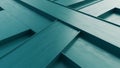 Intersecting teal geometric planes forming abstract architectural structure Royalty Free Stock Photo