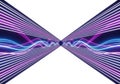 Intersecting waves of purple and blue energy Royalty Free Stock Photo