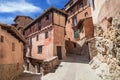 Intersection of Alleys in Albarracin Royalty Free Stock Photo