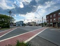 The intersection of Church, Greenwich and Main Streets in Goshen`s Church Park Historic District