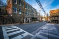 Intersection in downtown Ellicott City, Maryland. Royalty Free Stock Photo