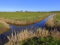 Intersection of drainage ditches Royalty Free Stock Photo