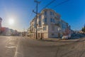 An intersection in the outer richmond in san francisco with in t