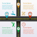 Intersection road infographic