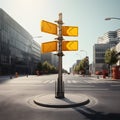 Intersection signposts ensuring safe and efficient navigation Royalty Free Stock Photo
