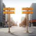 Intersection signposts ensuring safe navigation