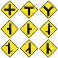 Intersection Signs In Chile Royalty Free Stock Photo