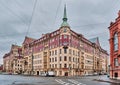 Intersection of Starorusskaya and Novgorodskaya Streets, former house of merchant M.N. Polezhaev, built in 1913-1915, Art Nouveau