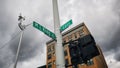 Martin Luther King Jr and Cass Street Corner Signs Detroit Michigan Royalty Free Stock Photo