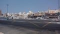 Intersection at entrance of the Dubai Old Souq in Dubai timelapse Royalty Free Stock Photo