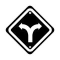 Intersection traffic signal icon Royalty Free Stock Photo