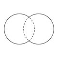 intersection of two sets venn diagram Royalty Free Stock Photo