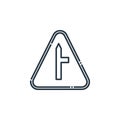 intersection vector icon isolated on white background. Outline, thin line intersection icon for website design and mobile, app