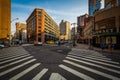 Intersection of Walker Street and 6th Avenue in SoHo, Manhattan,