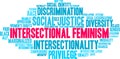 Intersectional Feminism Word Cloud Royalty Free Stock Photo