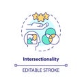 Intersectionality concept icon Royalty Free Stock Photo