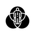 intersectionality glyph icon vector illustration Royalty Free Stock Photo