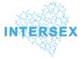 INTERSEX text with transgender symbols on the background