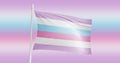 Intersexual Pride Flag. Coming out. LGBT symbol. Stop homophobia. Human rights and tolerance. Love concept. 3d rendering