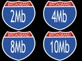 Interstate download speeds Royalty Free Stock Photo