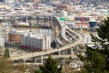 Interstate Freeway over Marquam bridge in Portland