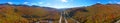 Franconia Notch in fall aerial view, New Hampshire, USA Royalty Free Stock Photo