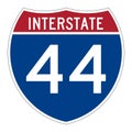 Interstate highway 44 road sign