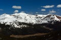 Interstate Highway Snow Mountain Pass Royalty Free Stock Photo