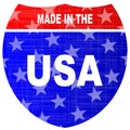 Interstate Made In The USA Sign Royalty Free Stock Photo