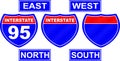 Interstate Road Sign Royalty Free Stock Photo