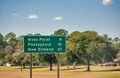 Interstate road signs approaching New Orleans Royalty Free Stock Photo