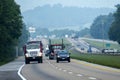 Interstate Traffic With Copy Space Both Top and Bottom Royalty Free Stock Photo