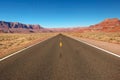 Interstate 89A in Vermilion Cliffs National monument Royalty Free Stock Photo