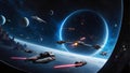 interstellar symphony: star wars cosmic crescendo. ai generated