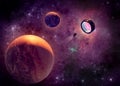 Interstellar travel and dimensional portals, spaceships exploring new planets. Exoplanet