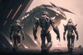 Interstellar Warriors: Cyborgs on a Spaceship