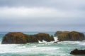 Intertidal Rocks Surrounded by the sea