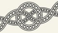 Intertwined Abstract Knotwork Pattern, vector design Generative AI Royalty Free Stock Photo