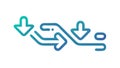 Intertwined Arrows Download Icon Vector, Data Exchange, vector design Generative AI Royalty Free Stock Photo