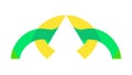 Intertwined Arrows Loop Cycle Icon Vector, vector design Generative AI Royalty Free Stock Photo