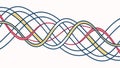 Intertwined Colorful Wavy Lines Abstract Pattern, vector design Generative AI Royalty Free Stock Photo