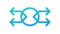Intertwined Exchange Arrows Icon, Negotiation and Interaction, vector design Generative AI Royalty Free Stock Photo