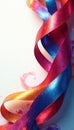 Intertwined glossy ribbons, dynamic metallic swirls, elegant, luxury
