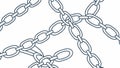 Intertwined metal chains, symbolizing strong connection and unity, vector design Generative AI Royalty Free Stock Photo