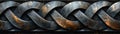 Intertwined metal pattern with rustic texture Royalty Free Stock Photo