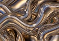 Intertwined metallic tubes with a reflective Royalty Free Stock Photo